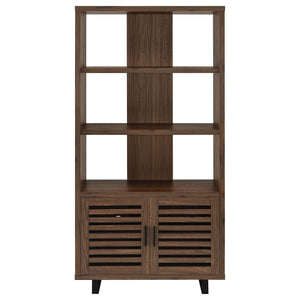 Rodger - 3 Shelf Cabinet Bookcase - Walnut