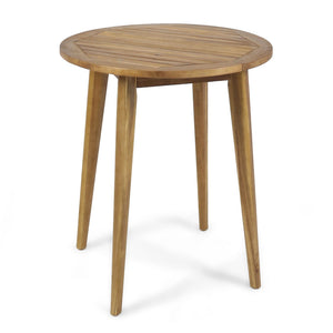Stamford Modern Outdoor Bistro Table with Water-Resistant Teak