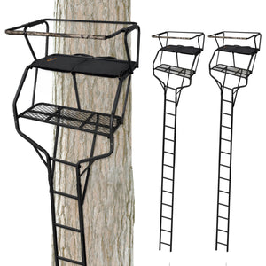 Big Game Guardian DXT Portable 2 Hunter Tree Ladder Stand, 18 Foot (3 Pack)