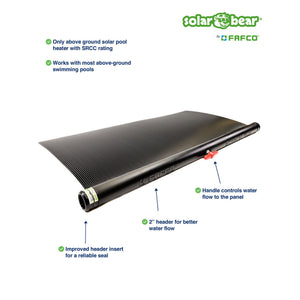 FAFCO Papa Bear Solar Above Ground Pool Heater with Starter Kit and Manual Valve