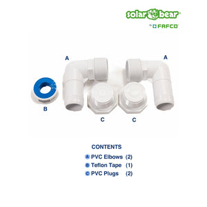 FAFCO Papa Bear Solar Above Ground Pool Heater with Starter Kit and Manual Valve