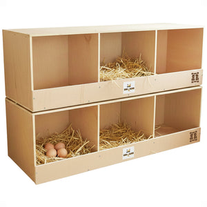 Rugged Ranch TRIPLEX RuggEgg Wooden Chicken Coop Triple Nesting Boxes (2 Pack) - TRAPSKI