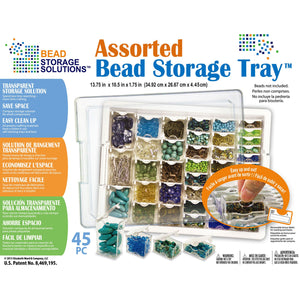 Elizabeth Ward Bead Storage Solutions 45 Piece Craft Supplies Organizer, 8 Pack