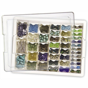 Elizabeth Ward Bead Storage Solutions 45 Piece Assorted Craft Supplies Organizer