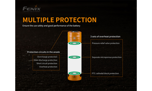 Fenix ARB-L21-5000U Rechargeable 21700 Battery - TRAPSKI