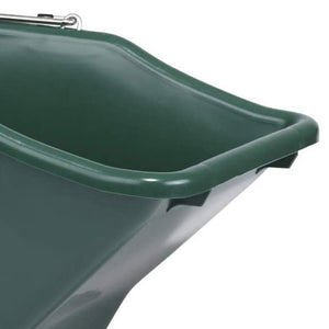 Little Giant 10-Quart Plastic Flat Back Livestock Feed Bucket, Green (3 Pack)