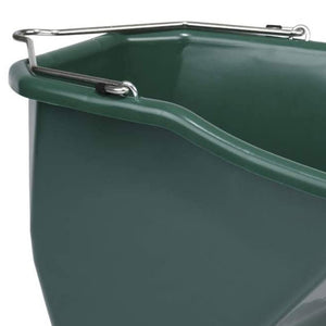Little Giant 20 QT. Plastic Flat Back Livestock Feed Bucket, Green (2 Pack)