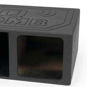 QPower QBOMB12VLSQ Dual 12 Inch XL Vented Side Ported Speaker Square Box