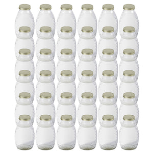 Little Giant HJAR16 16-Ounce Beekeeping Honey Skep Jar w/ Airtight Lid (36 Jars)