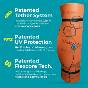 Aqua Lily Pad 14 Ft Maui Water Playground Floating Foam Island Mat, Orange/Teal