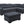 Haris - Sleeper Sofa Sectional With Adjustable Headrest And Storage Ottoman - Dark Gray
