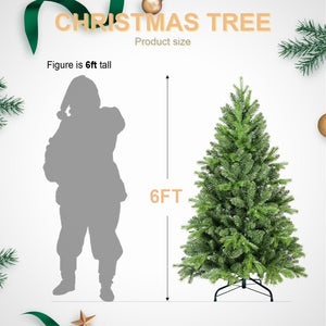 6FT Christmas Tree with 1032 PE+PVC Tips