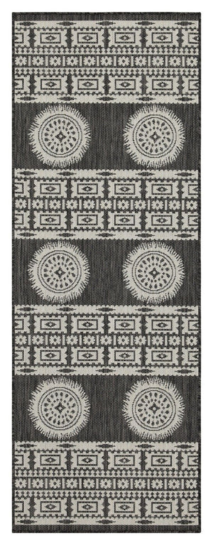 Sunshine - 5'3" X 7'3" Indoor, Outdoor Area Rug Polypropylene - Anthracite