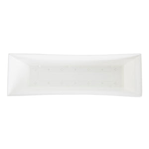 The HC Companies 24 Inch Eclipse Window Flower Box with Removable Saucer, White