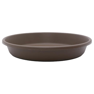 The HC Companies 16.3 Inch Plastic Planter Saucer for Classic Pots, Chocolate