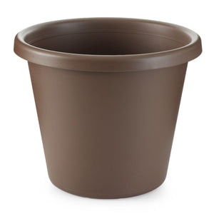 The HC Companies 12 Inch Indoor or Outdoor Classic Flower Pot Planter, Chocolate