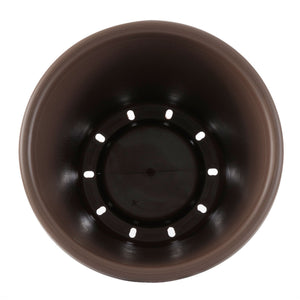 The HC Companies 12 Inch Indoor or Outdoor Classic Flower Pot Planter, Chocolate