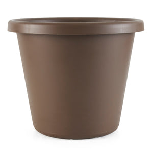 The HC Companies 12 Inch Indoor or Outdoor Classic Flower Pot Planter, Chocolate