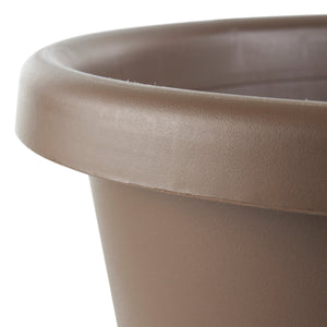 The HC Companies 12 Inch Indoor or Outdoor Classic Flower Pot Planter, Chocolate
