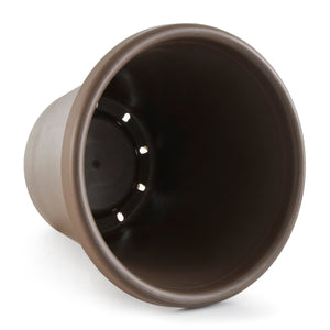 The HC Companies 12 Inch Indoor or Outdoor Classic Flower Pot Planter, Chocolate