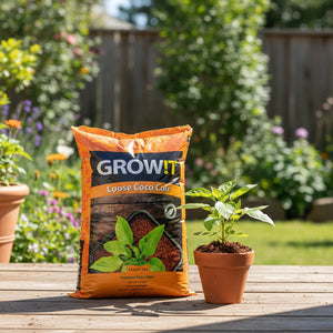 Hydrofarm GROW!T Coco Coconut Coir Fiber Garden Loose Growing Medium, 1.5 Cu Ft - TRAPSKI
