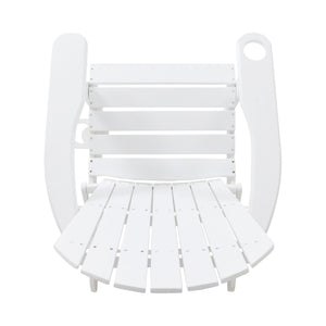 Zenithia Outdoor Foldable Adirondack Chair with 2 Cup Holders