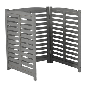 3 Panel Outdoor Wooden Air Conditioner Fence