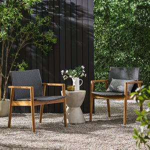 Tranquilize Outdoor Wooden Club Chair Set of 2 - Light Brown