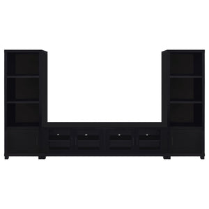 Arnaud - 3 Piece TV Stand Set With Storage - Black