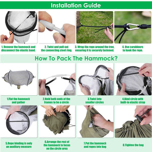 Camping Hammock with Mosquito Net 3-in-1 Portable 440lbs