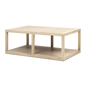 Ellis - Open Frame Coffee Table With Lower Shelf - Natural
