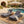 Lounge Chaise Set in Black Acacia Wood with Water-Resistant Cushions