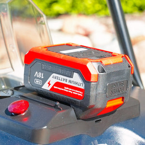 22" Battery Powered Push Sweeper With Double Brush System 18V Lithium-Ion - TRAPSKI