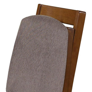 MECO Stakmore Classic Upholstered Seat Folding Chair Set, Fruitwood (2 Pack)