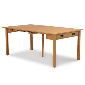 MECO Stakmore Solid Wood Traditional Expanding Dining Table Console, Oak Frame