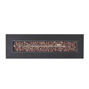 Modern Dark Grey 40' Outdoor Iron Propane Fire Pit