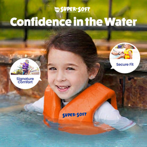 TRC Recreation Super Soft Child Life Jacket Swim Vest, X Small, Sunset Orange