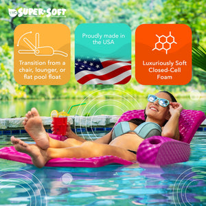 TRC Recreation Super Soft Adjustable Swimming Pool Lounge Recliner Float, Bronze