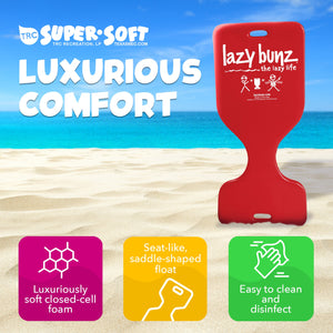 TRC Recreation Lazy Bunz Foam Water Saddle Swimming Pool Lounger Float, Red