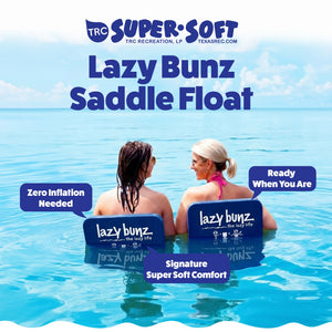 TRC Recreation Lazy Bunz Foam Saddle Swimming Pool Lounger Float, Navy Blue