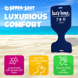 TRC Recreation Lazy Bunz Foam Saddle Swimming Pool Lounger Float, Navy Blue