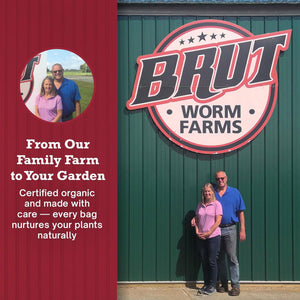 Brut All Natural Organic Worm Castings Soil Builder, 30 Pound Bag