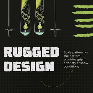 Lucky Bums Toddler Kids Beginner Plastic Snow Skis w/ Adjustable Bindings, Green