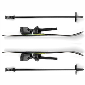 Lucky Bums Toddler Kids Beginner Plastic Snow Skis w/ Adjustable Bindings, Green