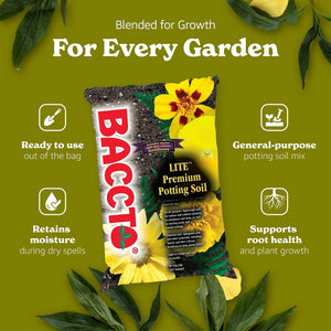 Michigan Peat 1420P Baccto Lite Premium Outdoor Potting Soil, 20 Quart (4 Pack)