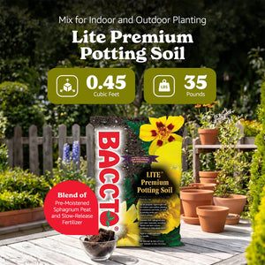 Michigan Peat 1440 Baccto Lite Premium Outdoor Potting Soil, 40 Quart (3 Pack)