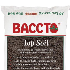 Michigan Peat 1550P Baccto Top Soil with Reed Sedge and Sand, 50 Pounds, 8 Pack