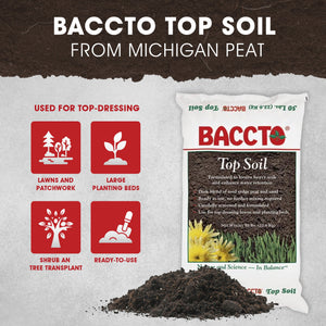 Michigan Peat 1550P Baccto Top Soil with Reed Sedge and Sand, 50 Pounds, 8 Pack
