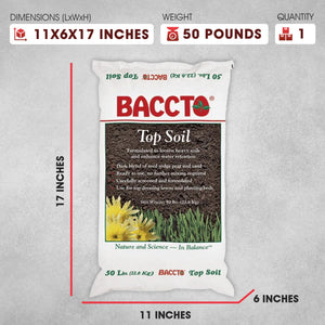 Michigan Peat 1550P Baccto Top Soil with Reed Sedge and Sand, 50 Pounds, 8 Pack