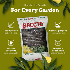 Michigan Peat Baccto Top Soil with Reed Sedge, Peat, and Sand, 50 Pounds, 1 Pack